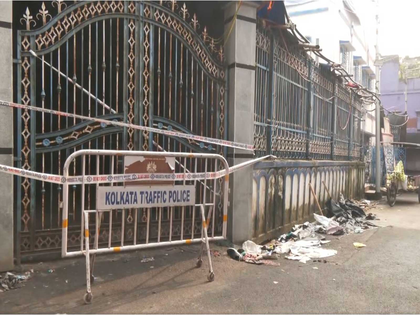 Visual from the Chorbagan Sarbojanin Durga Puja pandal in Kolkata, where a stampede claimed 19 lives (Photo/ANI)