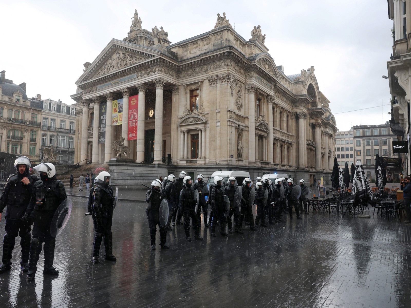 Heavy police deployment in Brussels amid student-led protests (Photo/Reuters)