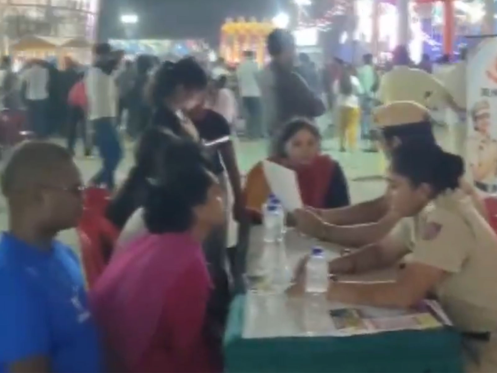 Delhi Police sets up awareness kiosks at Ramlila Ground (Photo/ANI)