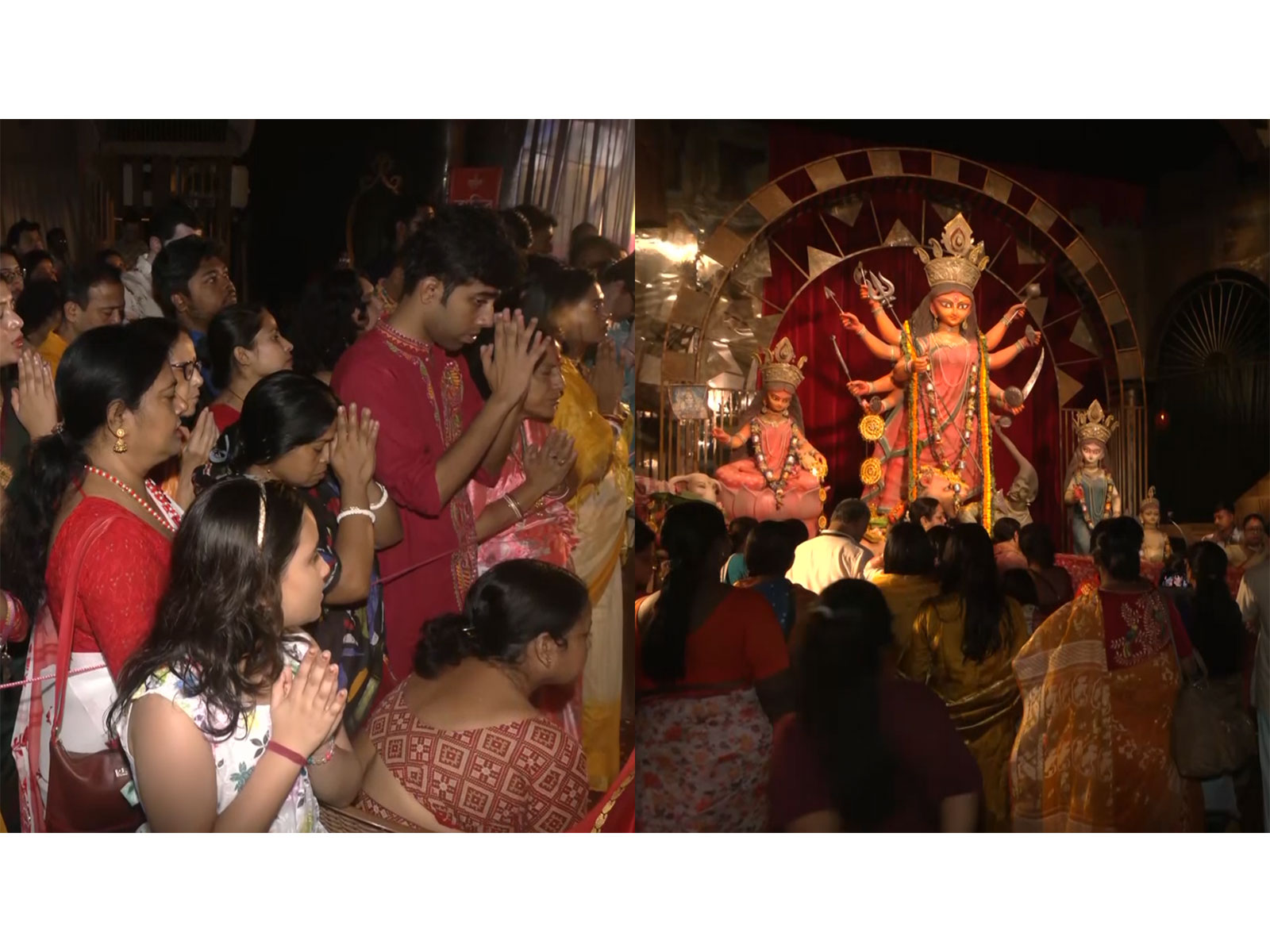 Devotees at Kendua Shanti Sangha to offer prayers on  Mahashtami (Photos/ANI)