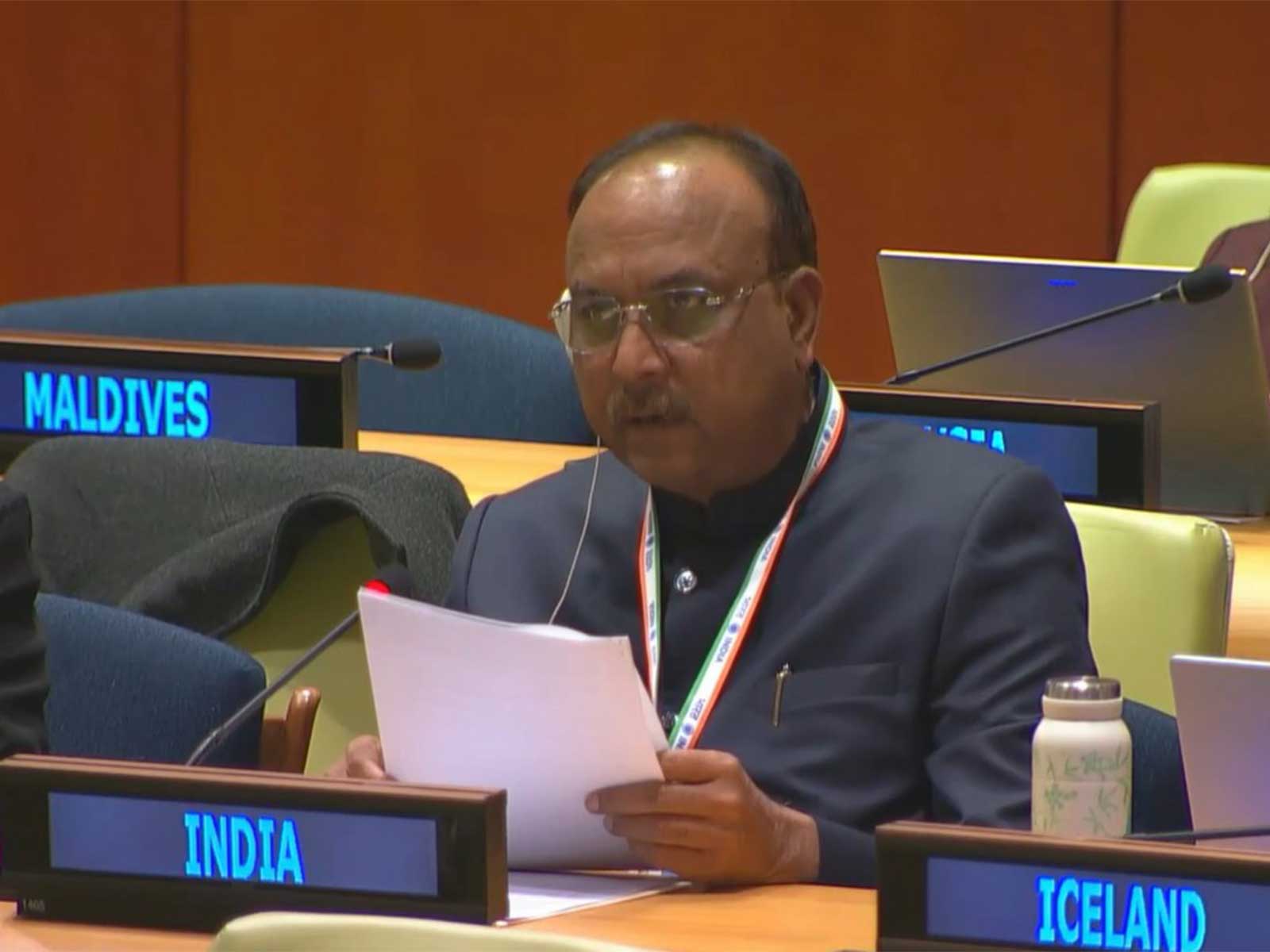 Rajya Sabha MP Naveen K Jain at UNGA (Photo/X/@IndiaUNNewYork) Rajya Sabha MP Naveen K Jain at UNGA (Photo/X/@IndiaUNNewYork)