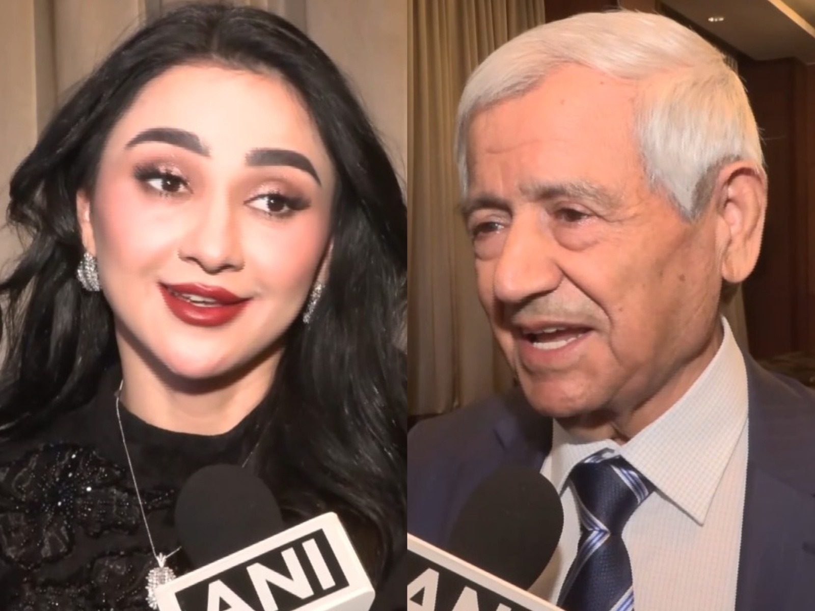 Famous Local Singer from Tajikistan Noziya Karomatullo and Padma Shri Awardee, Tajik National Professor Habibullo Rajabov (Photo/ANI) Famous Local Singer from Tajikistan Noziya Karomatullo and Padma Shri Awardee, Tajik National Professor Habibullo Rajabov (Photo/ANI)