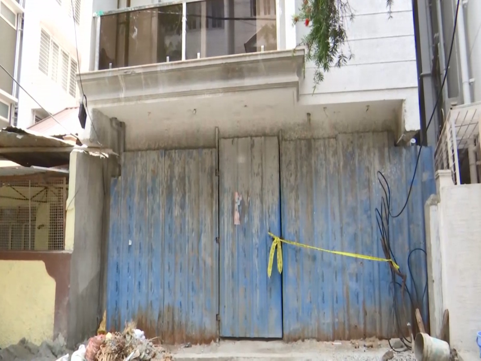 Under-construction building where a suspected blast happened (Photo/ANI)