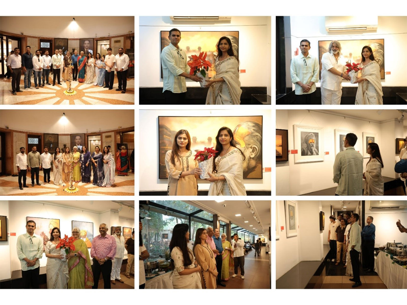 Artist Vaishali Kishor Kale explores the spiritual world of the Simhastha Maha Kumbh Mela through a compelling collection of paintings at Jehangir Art Gallery, Mumbai