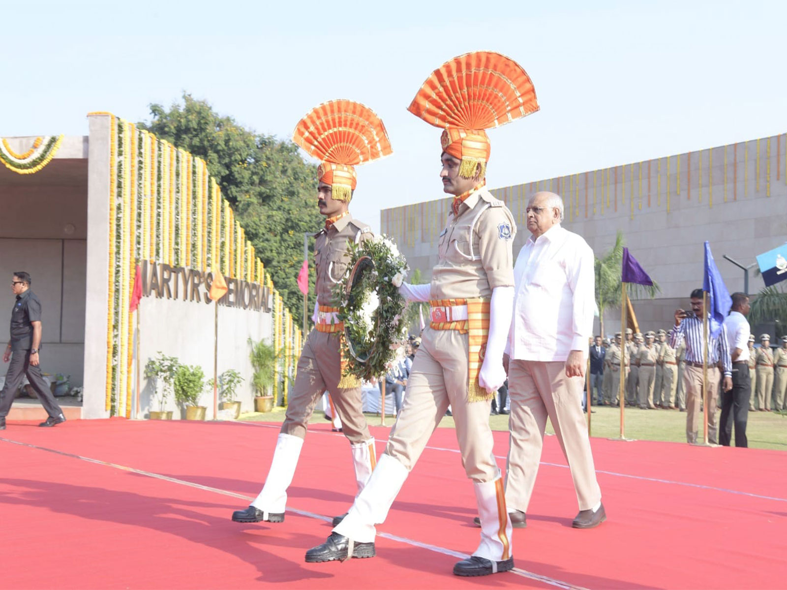 Gujarat CM Bhupendra Patel pays tribute on Police Commemoration Day (Photo/Gandhinagar Directorate of Information)