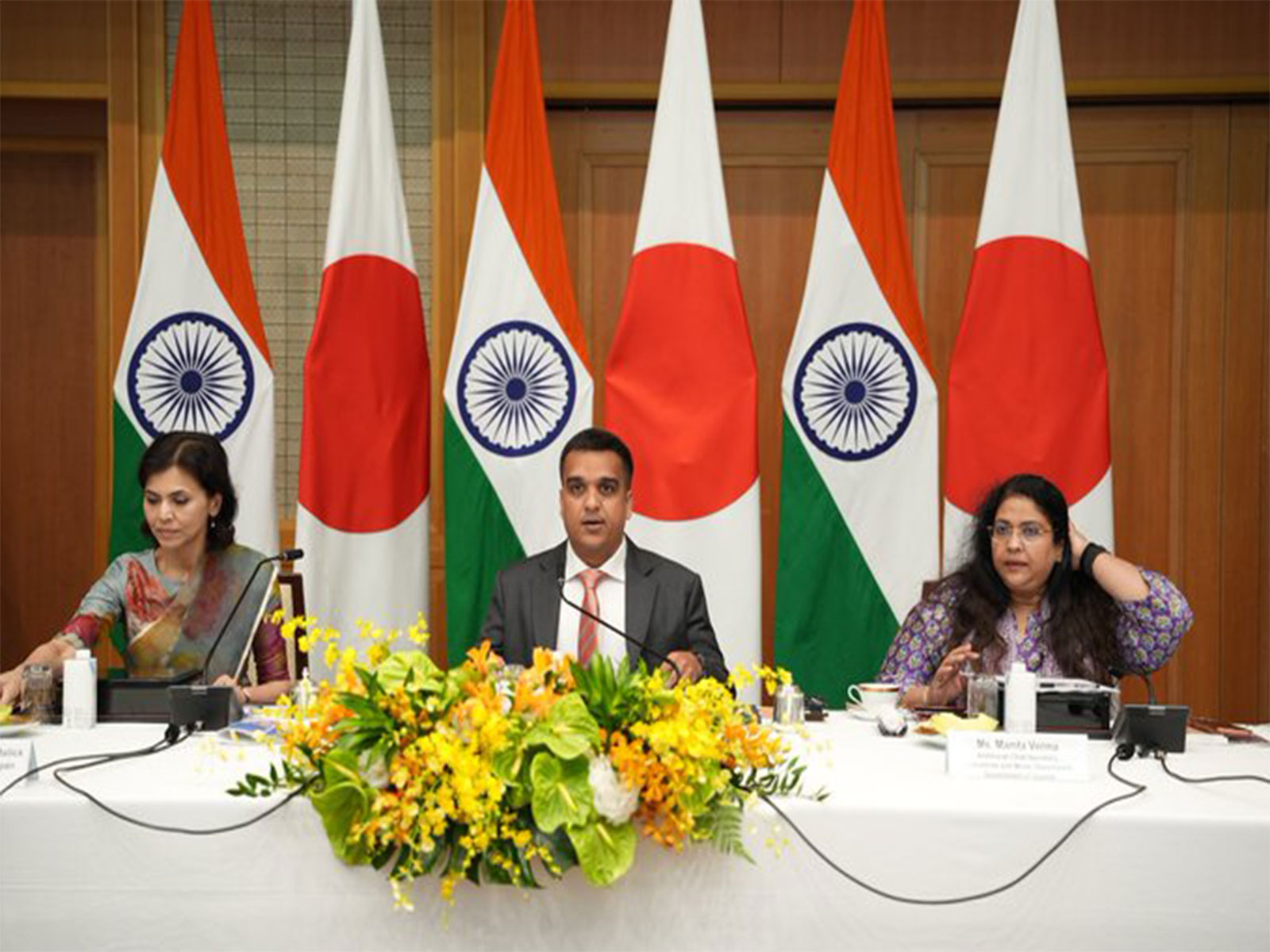 Gujarat Deputy CM Harsh Sanghavi participates in India–Japan Economic Partnership roundtable (Photo/X/@sanghaviharsh)