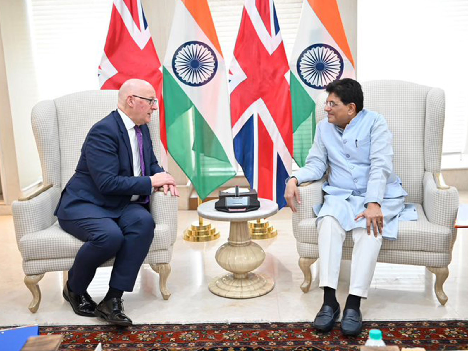 Union Minister Piyush Goyal meets Scotlandโs First Minister John Swinney to discuss trade and investment ties (Photo/X@PiyushGoyal) Union Minister Piyush Goyal meets Scotlandโs First Minister John Swinney to discuss trade and investment ties (Photo/X@PiyushGoyal)