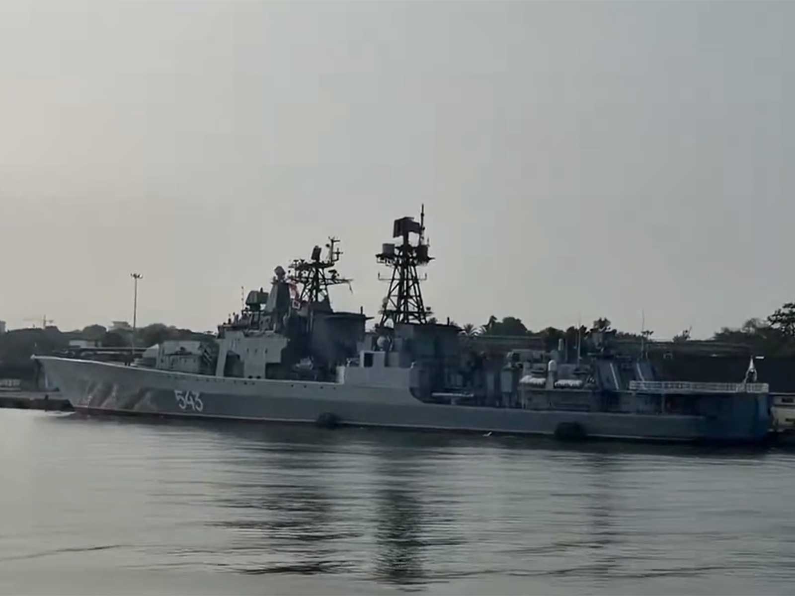 Russian Navy’s Pacific Fleet docks at Kochi port in Keralam (Photo/X/@RusEmbIndia)