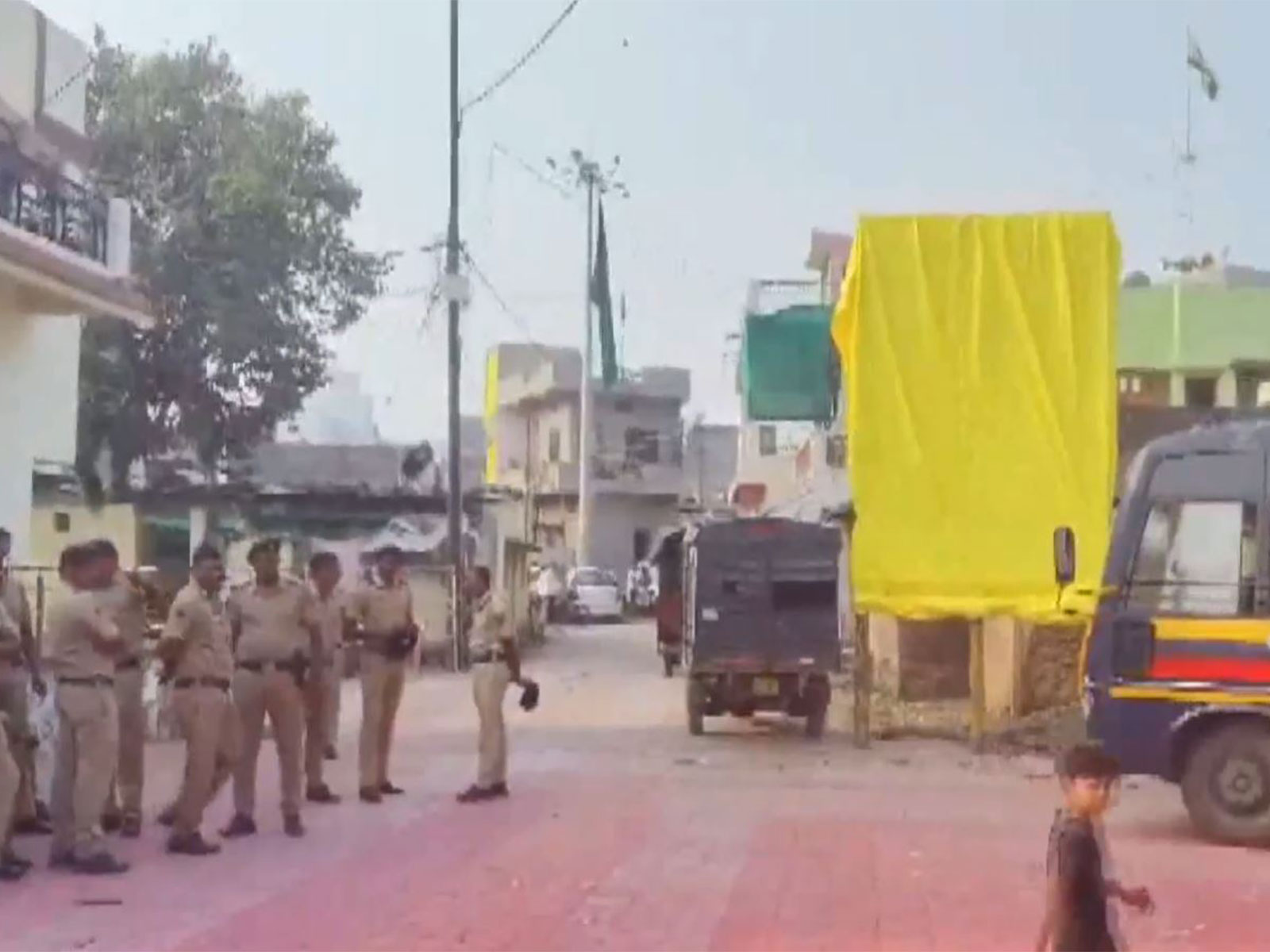 Security deployment in Washim, Maharashtra (Photo/ANI)