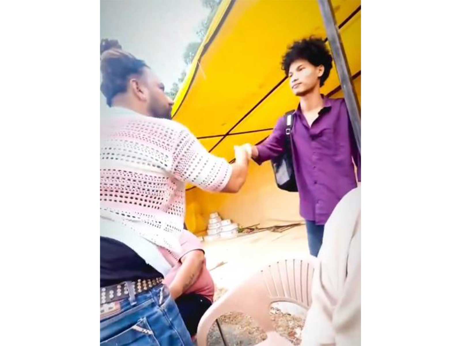 Screen Grab of alleged incident targeting a student from Tripura (Photo/@KirenRijiju)