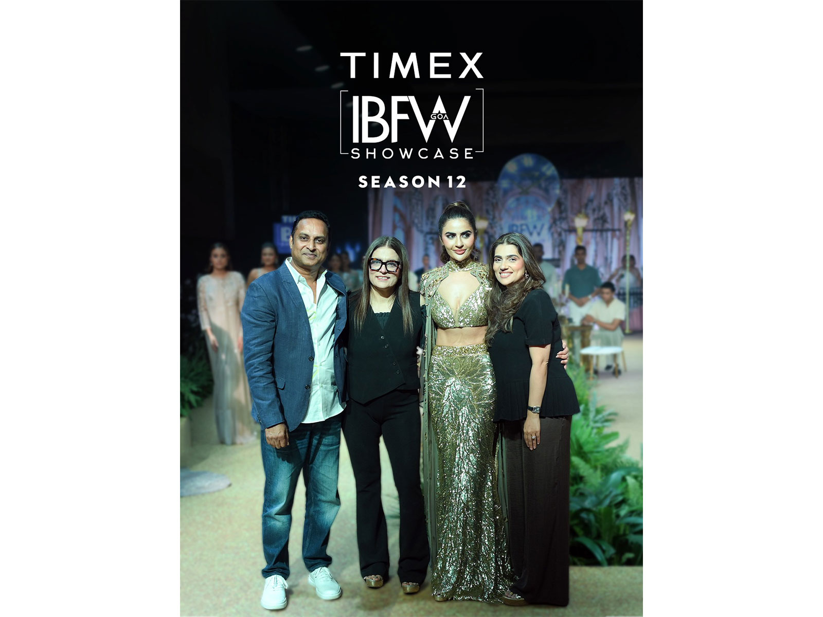 Timex IBFW 2026 Grand Finale Moments: (L -R): Mr Deepak Chhabra, MD Timex Group India, Reynu Taandon & Nikhita with showstopper Deepti Sadhwani Timex IBFW 2026 Grand Finale Moments: (L -R): Mr Deepak Chhabra, MD Timex Group India, Reynu Taandon & Nikhita with showstopper Deepti Sadhwani