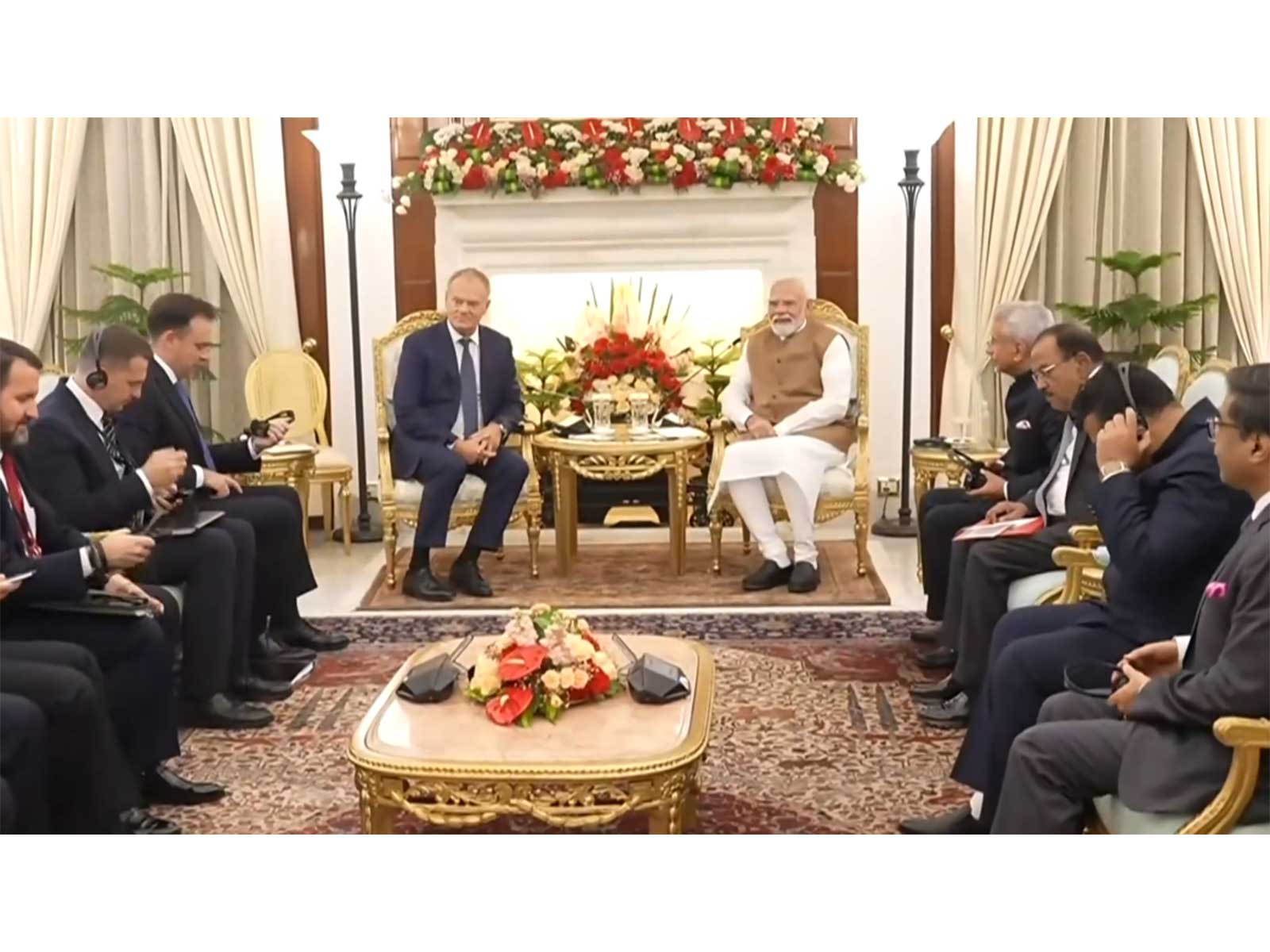 PM Modi, Polish PM Donald Tusk meet at Hyderabad House (Photo/DD News)