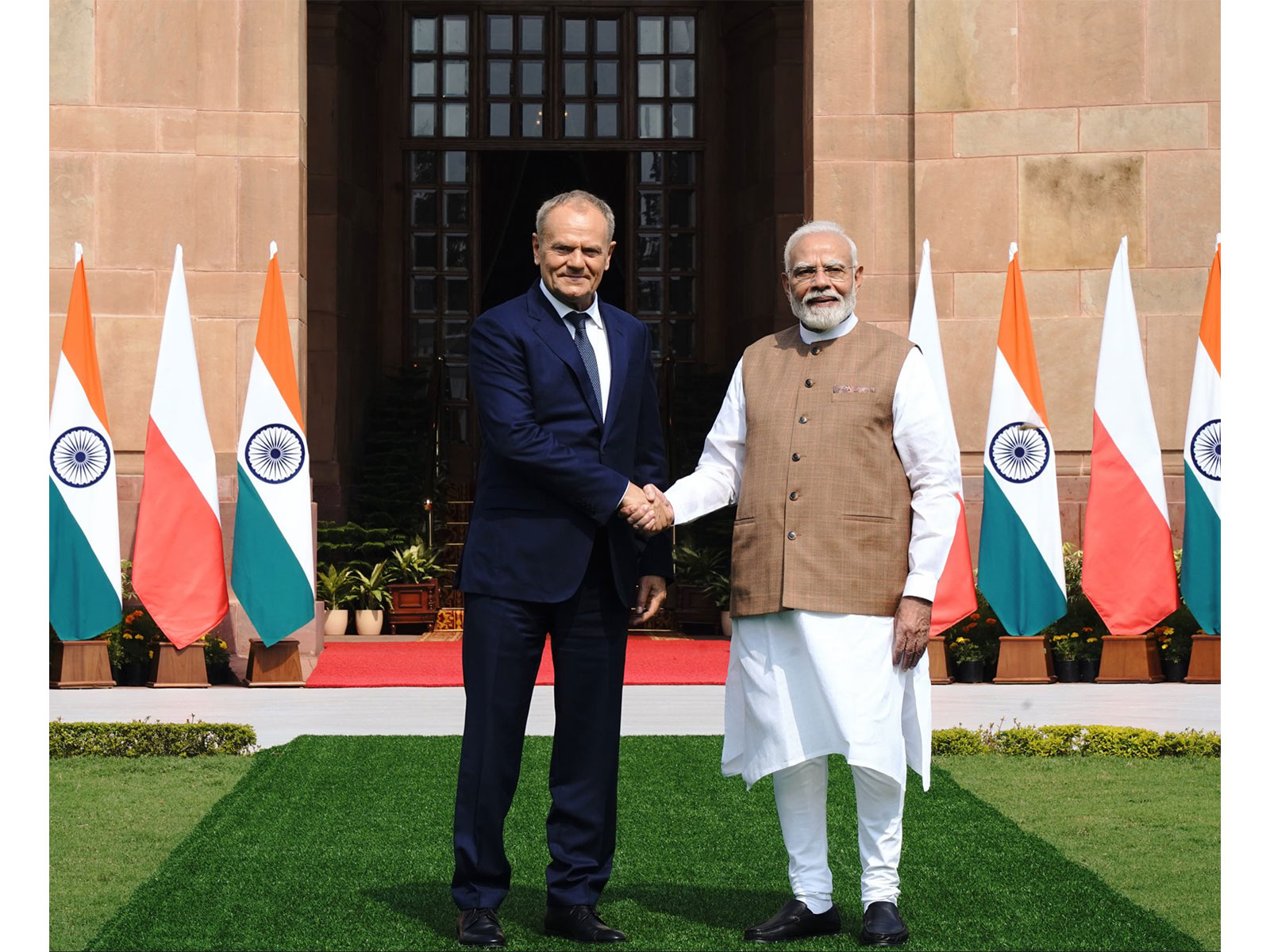Prime Minister Narendra Modi with his Polish counterpart Donald Tusk. (Photo: X/@MEAIndia)