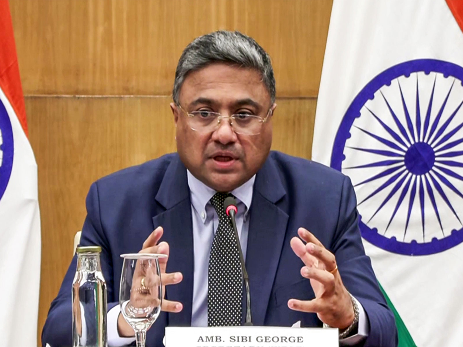 MEA Secretary (West) Sibi George (Photo/ANI) MEA Secretary (West) Sibi George (Photo/ANI)
