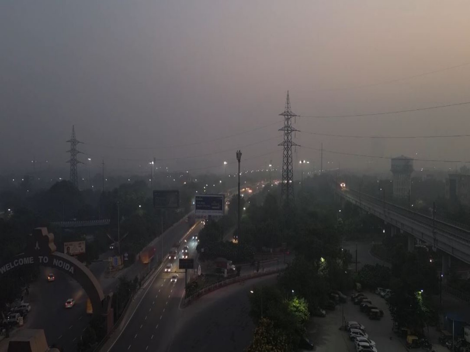 Drone visuals from Noida (Photo/ANI) Drone visuals from Noida (Photo/ANI)