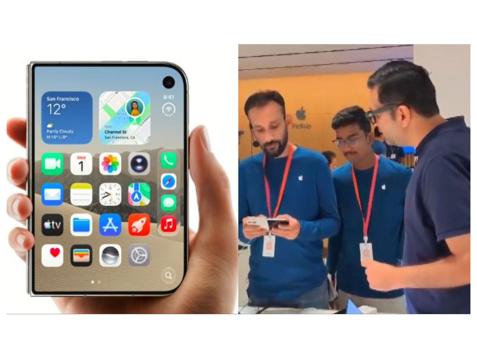 Apple iPhone Duo, customers at Delhi's Saket store (Photo/Apple), (Photo/ANI)