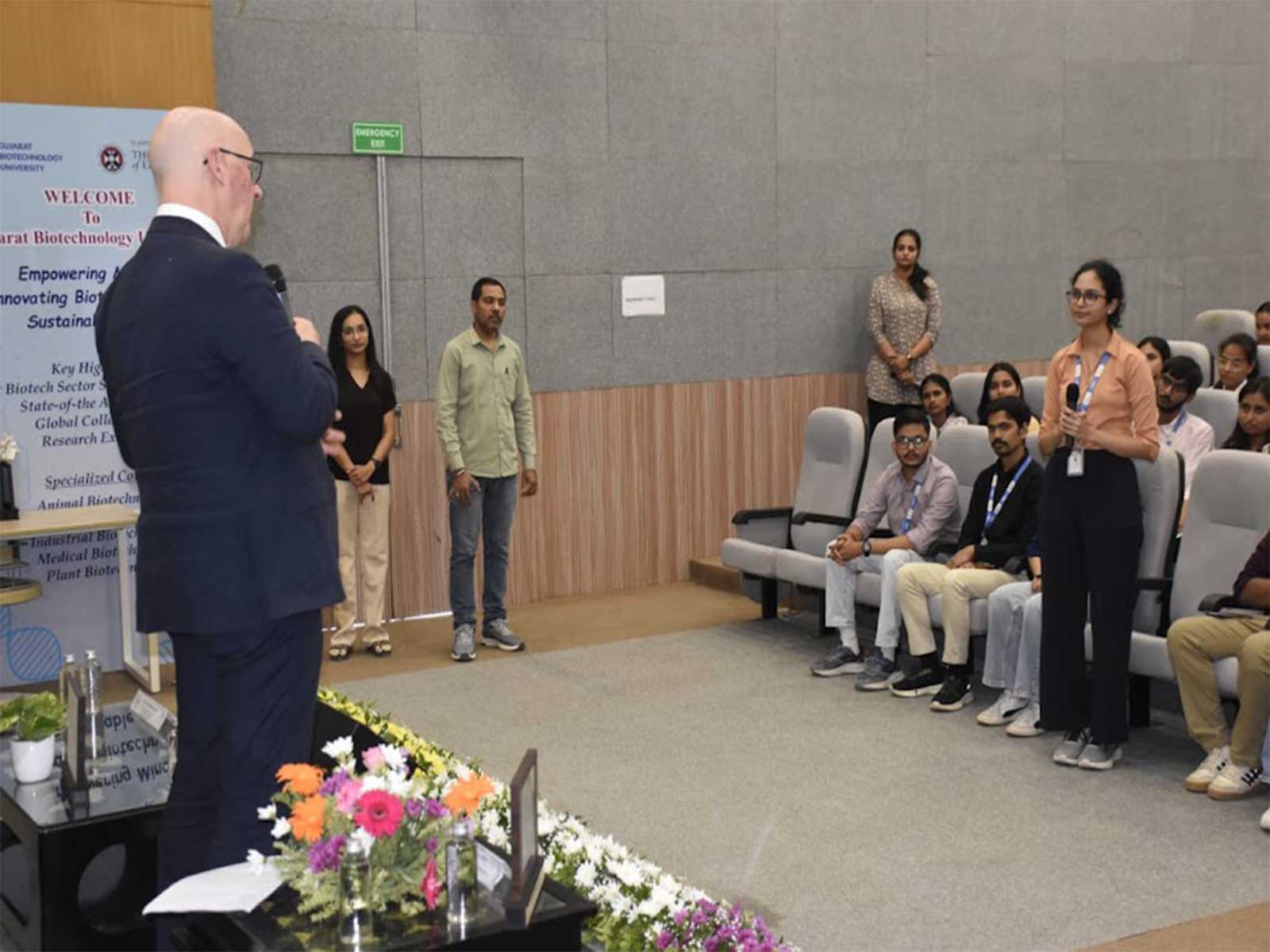 Scotland Minister John Swinney visits Gujarat Biotechnology University in Gandhinagar (Photo: Gujarat/CMO)
