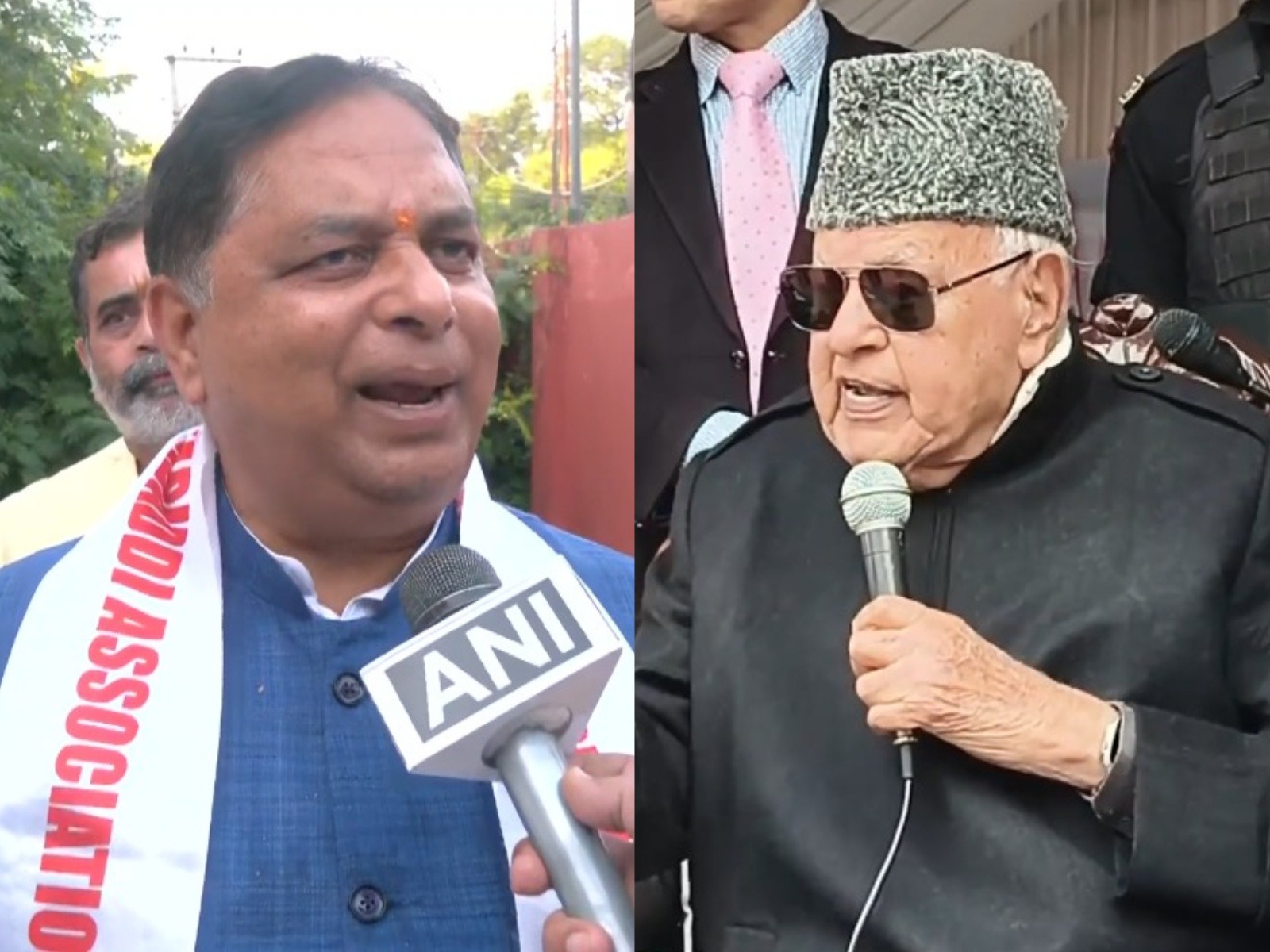 J&K BJP President Sat Sharma and NC Chief Farooq Abdullah (Photo: ANI) J&K BJP President Sat Sharma and NC Chief Farooq Abdullah (Photo: ANI)