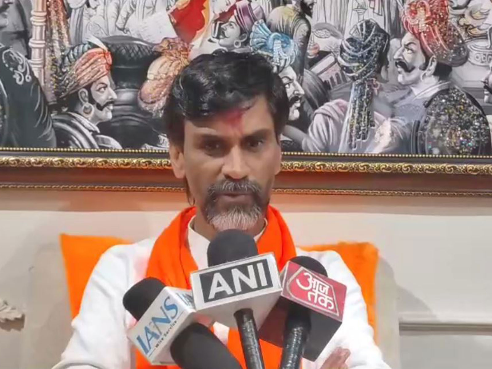 Maratha reservation activist Manoj Jarange Patil (Photo/ANI)