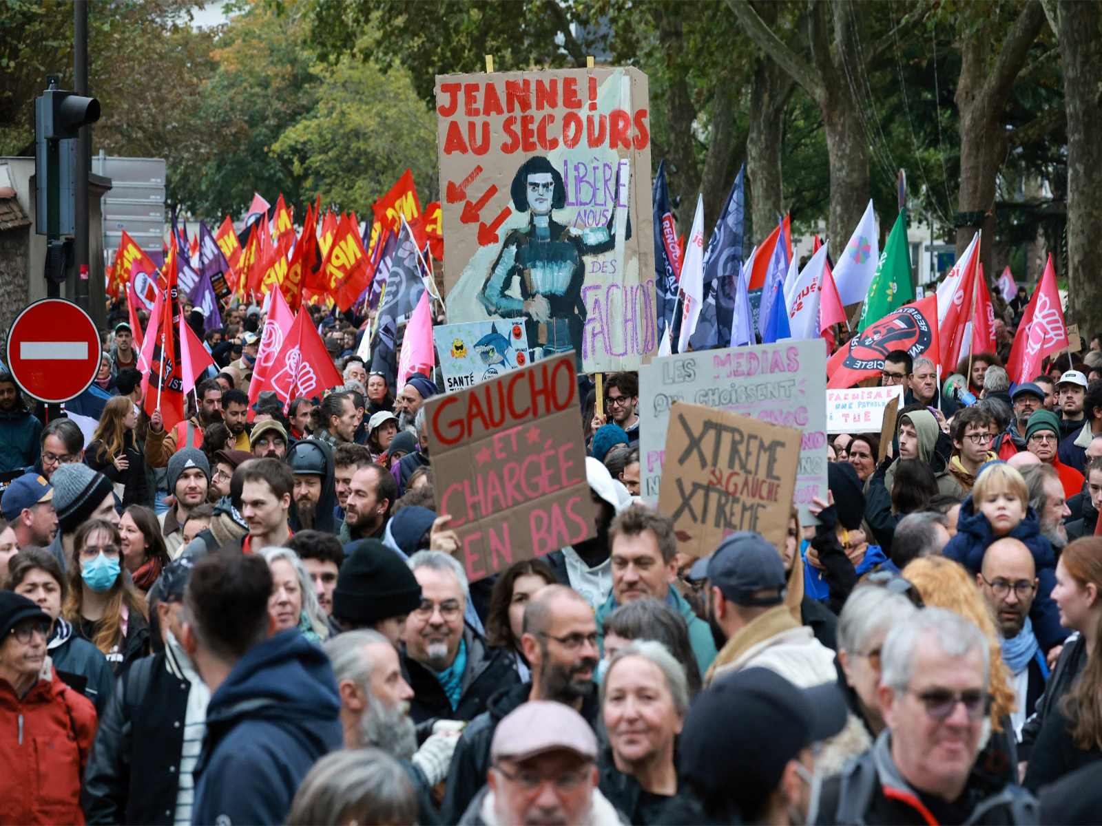 People attend a demonstration as the French far-right Rassemblement National party holds its congress in Orleans (Photo/Reuters) People attend a demonstration as the French far-right Rassemblement National party holds its congress in Orleans (Photo/Reuters)
