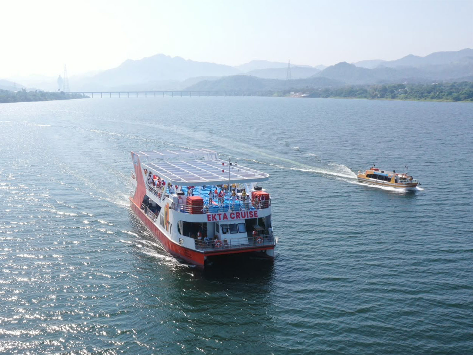 The Ekta Cruise is set to offer a river tourism experience on the Narmada River (Photo/CMO) The Ekta Cruise is set to offer a river tourism experience on the Narmada River (Photo/CMO)