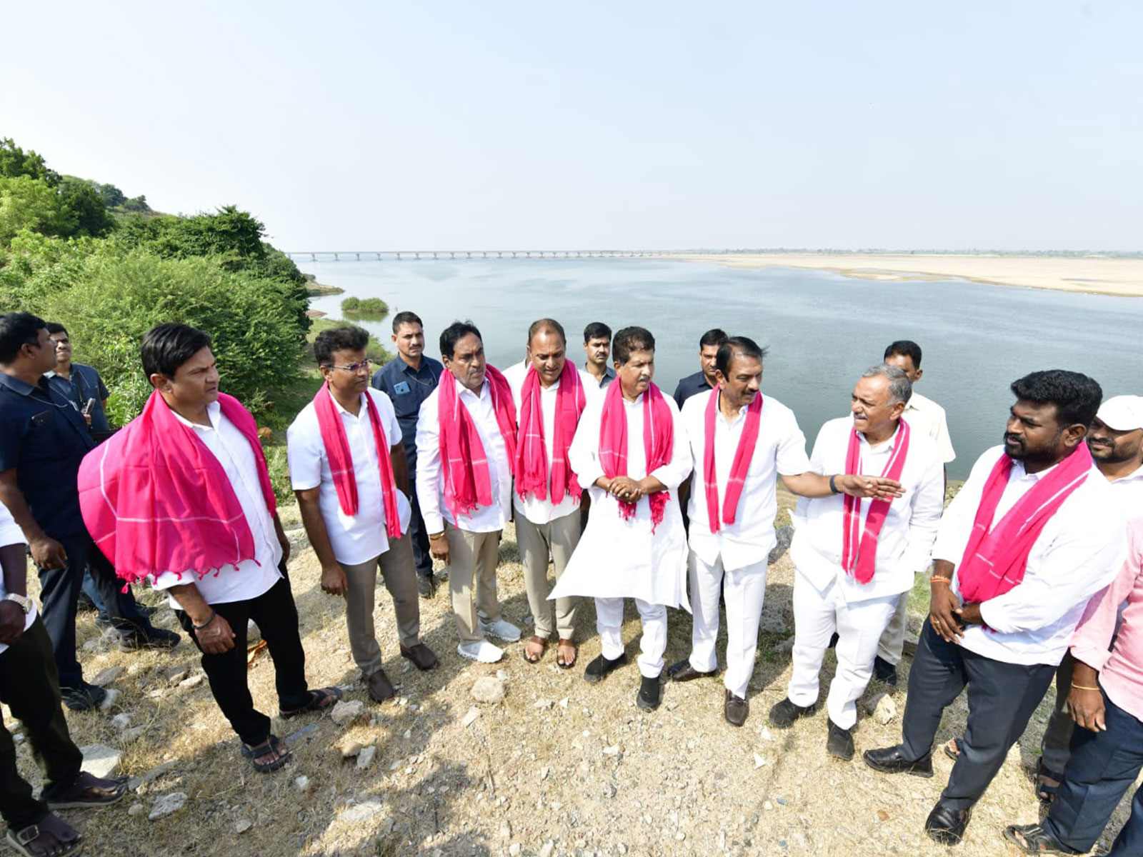 BRS delegation visits Kaleshwaram Project (Photo/ANI)