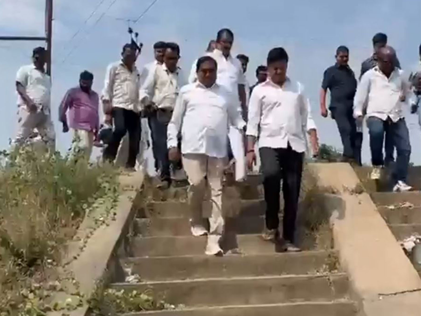 BRS Party MLAs and senior leaders inspected the Kannepalli Pump House and Medigadda Barrage of the Kaleshwaram project (Photo/BRS) BRS Party MLAs and senior leaders inspected the Kannepalli Pump House and Medigadda Barrage of the Kaleshwaram project (Photo/BRS)