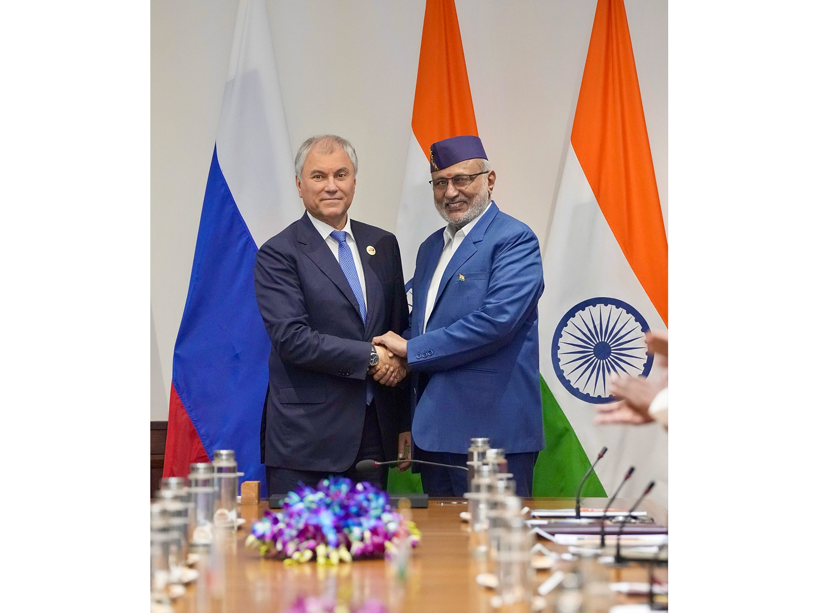 VP Radhakrishnan meets Russian Duma Chairman Vyacheslav Volodin (Photo/X/@VPIndia)