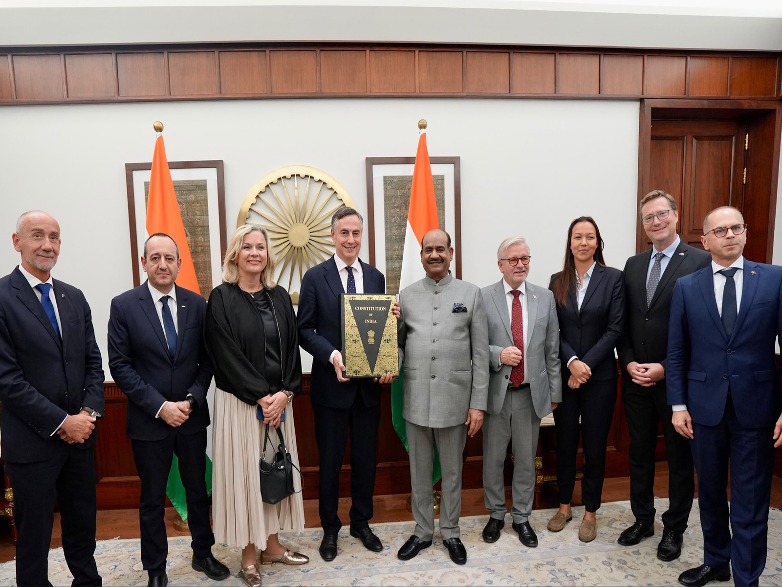 EU delegation chair David McAllister meets Om Birla (Photo/X/@ombirlakota) EU delegation chair David McAllister meets Om Birla (Photo/X/@ombirlakota)