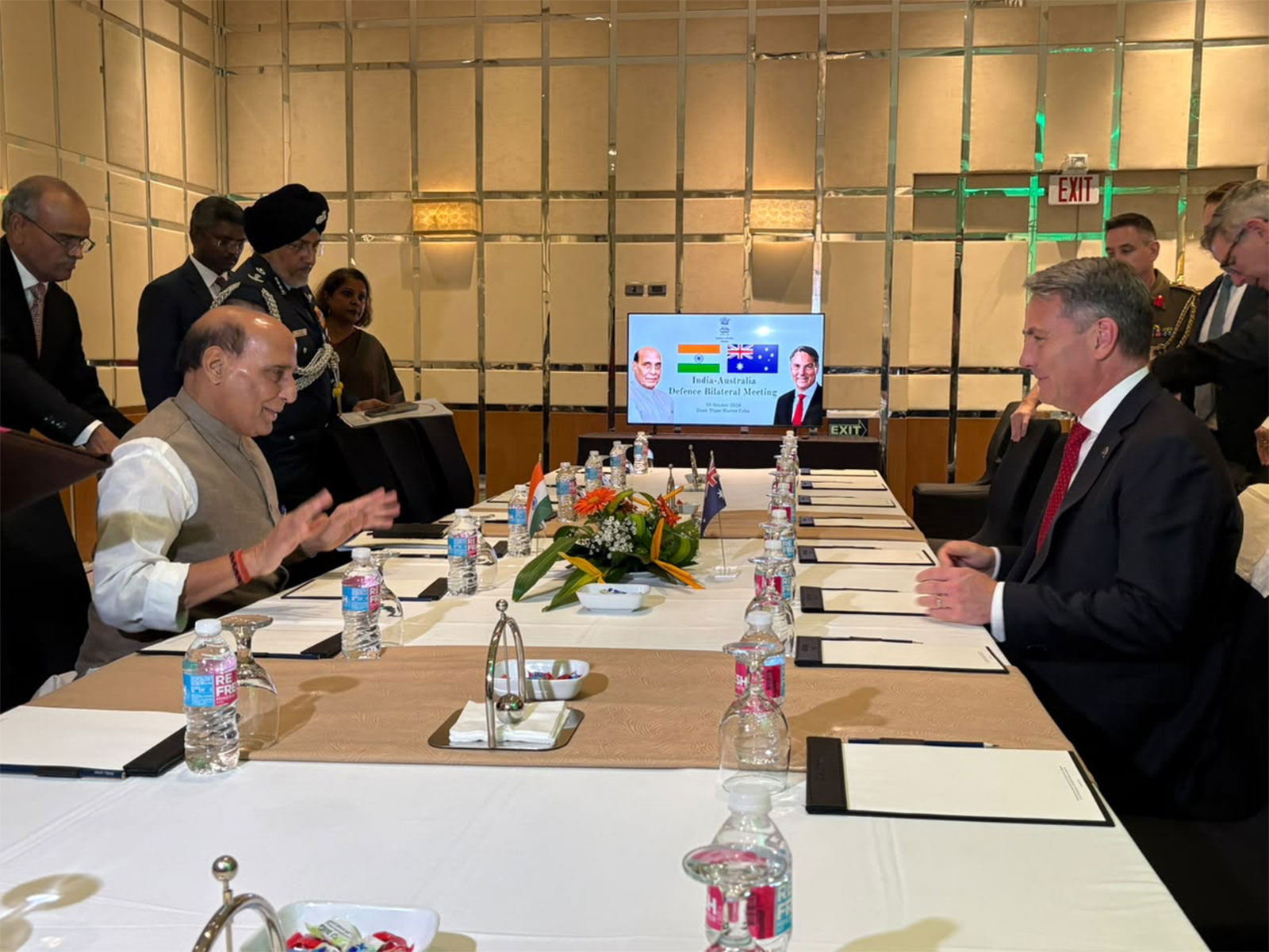 Defence Minister Rajnath Singh holds bilateral meeting with his Australian counterpart, Richard Marles (Photo/ANI)