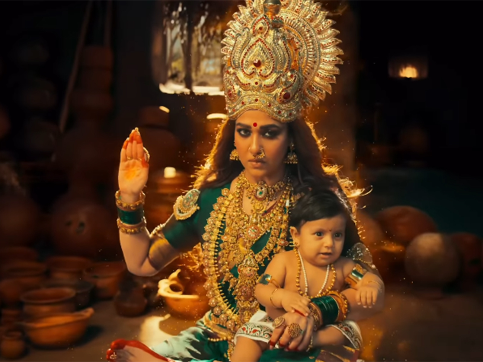 Nayanthara in a still from 'Mookuthi Amman 2' (Photo/Instagram/@nayanthara) Nayanthara in a still from 'Mookuthi Amman 2' (Photo/Instagram/@nayanthara)