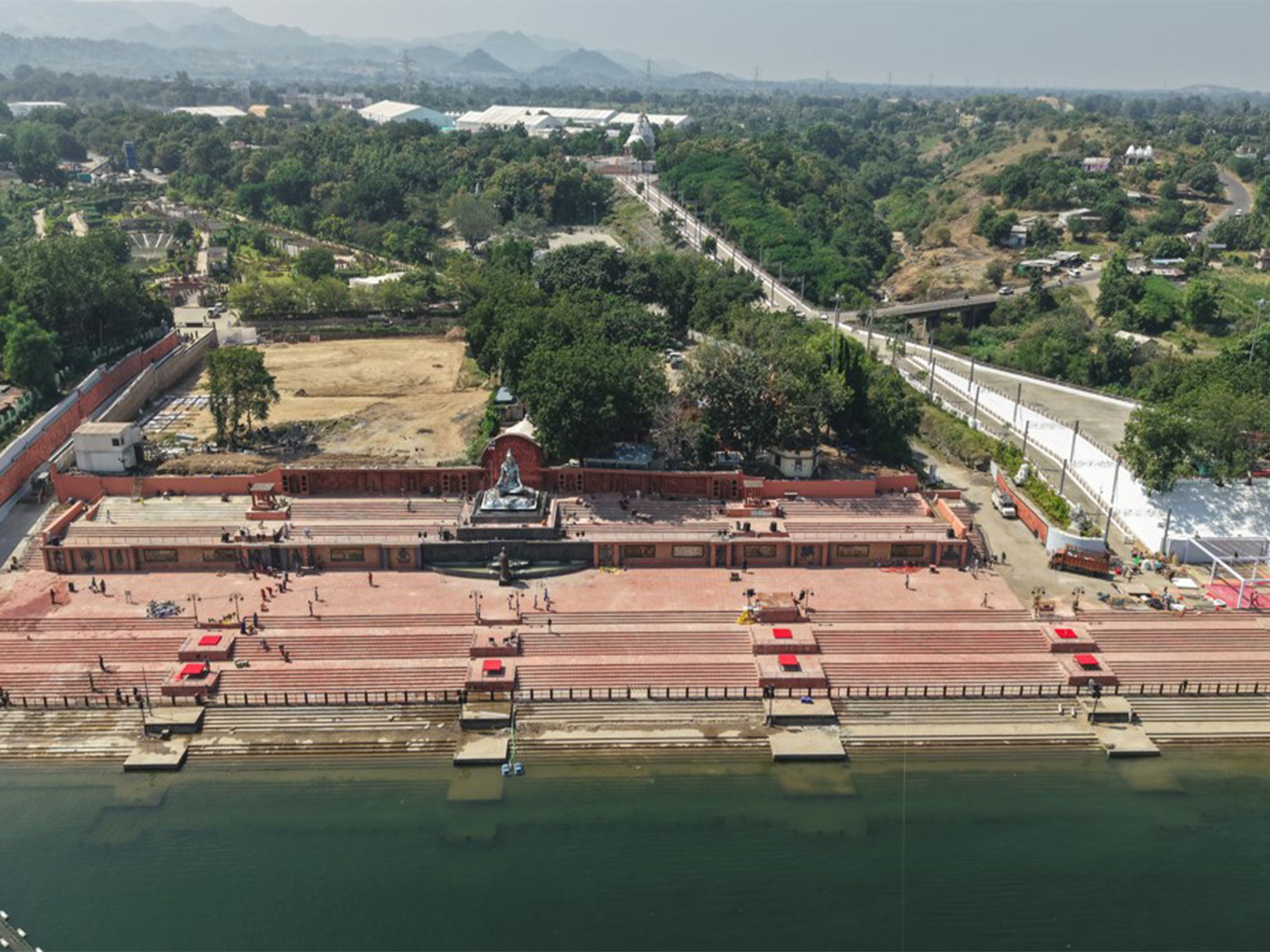 Aerial view of the Shoolpaneshwar Narmada Ghat (Photo/Gujarat CMO) Aerial view of the Shoolpaneshwar Narmada Ghat (Photo/Gujarat CMO)