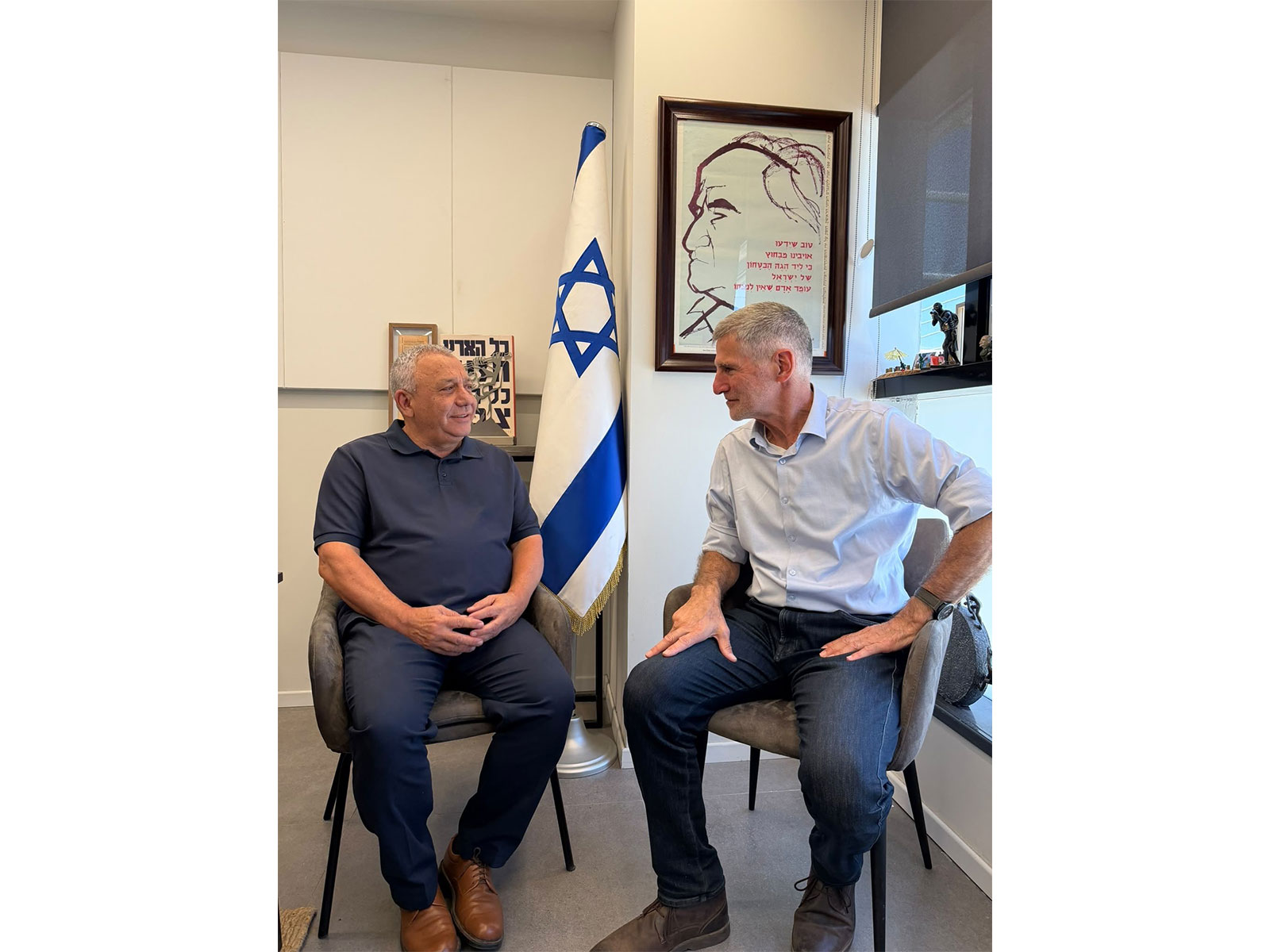 Chairman of Israel’s Democratic Party Yair Golan meets Yashar party chief Gadi Eisenkot (Photo/X/@YairGolan1)) Chairman of Israel’s Democratic Party Yair Golan meets Yashar party chief Gadi Eisenkot (Photo/X/@YairGolan1))