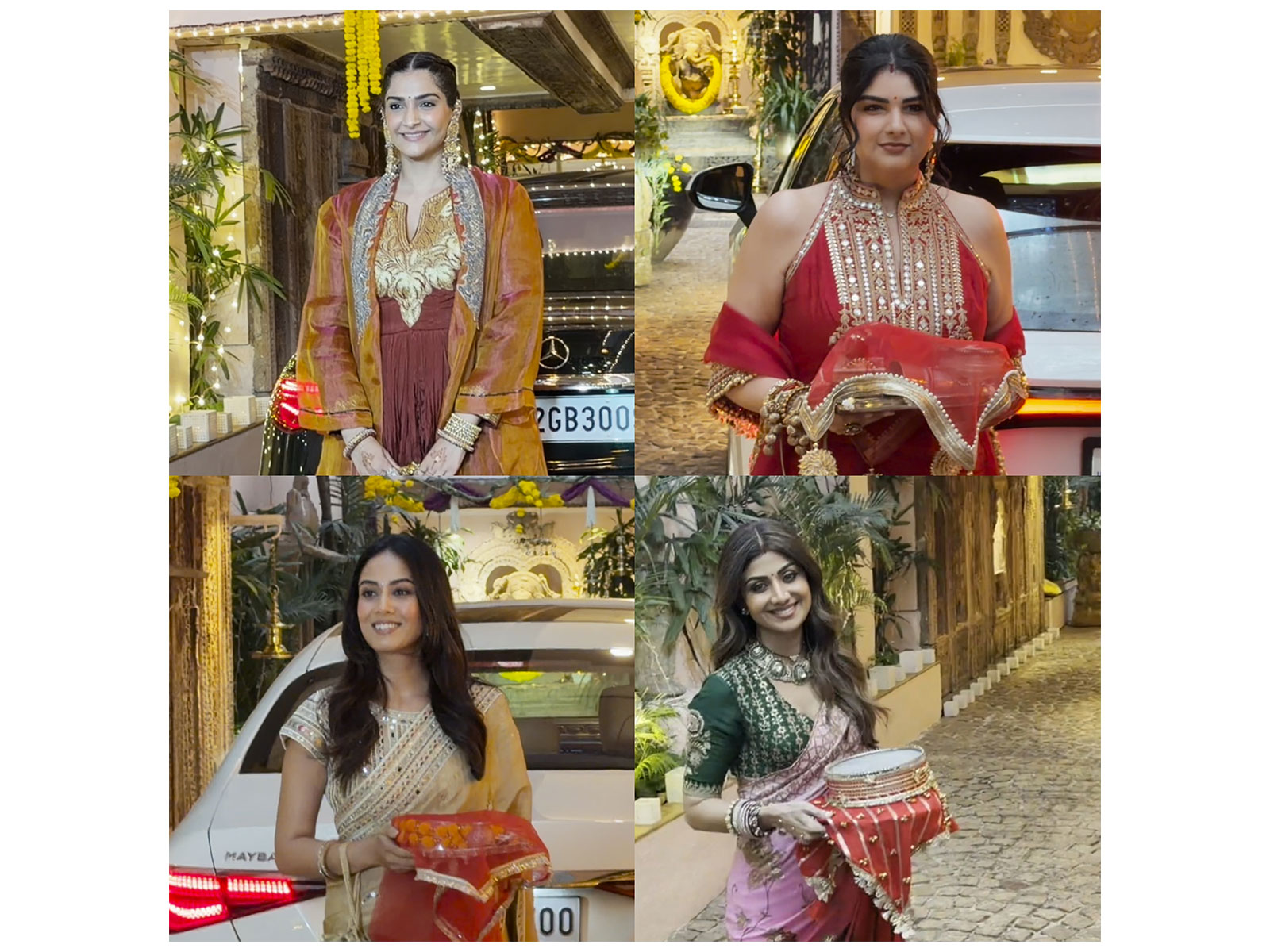 Celebrities arrive at Anil Kapoor's residence for Karwa Chauth (Photo/ANI) Celebrities arrive at Anil Kapoor's residence for Karwa Chauth (Photo/ANI)