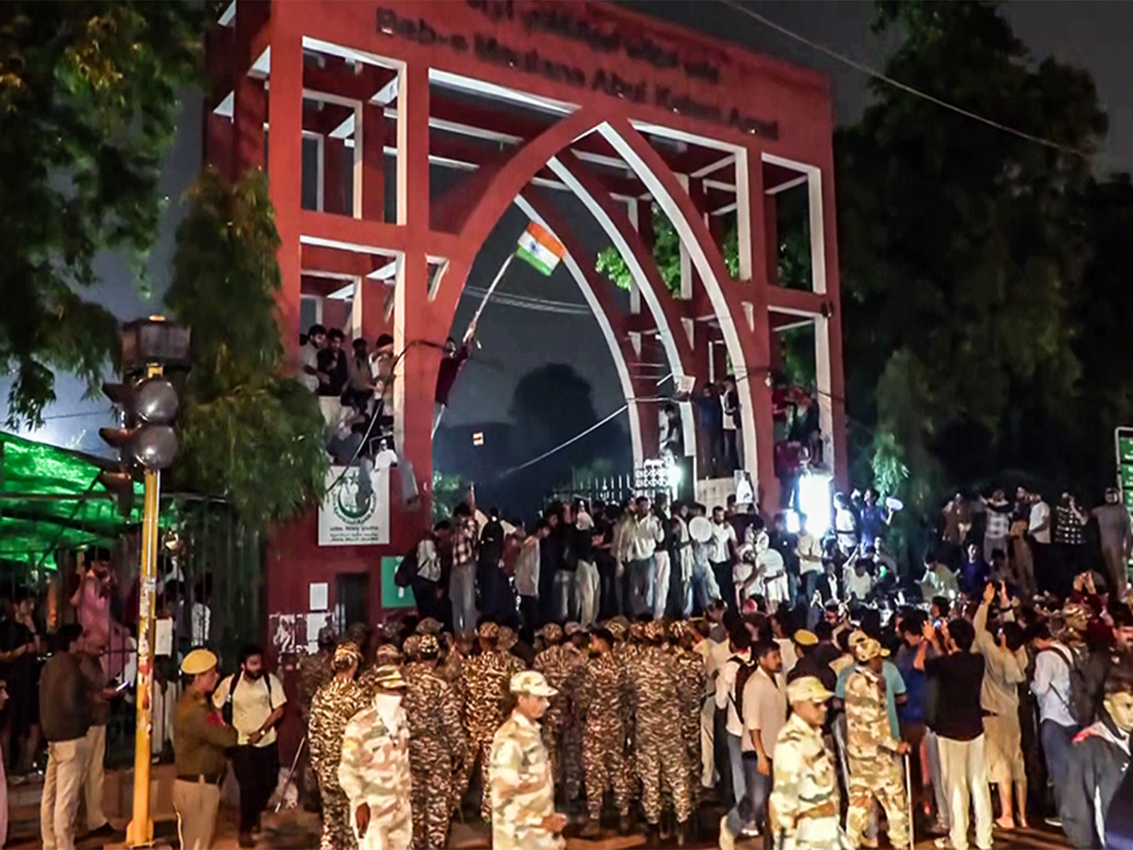 Students on hunger strike to demand restoration of Jamia Millia Islamia Students' Union (JMISU) (File Photo/ANI)