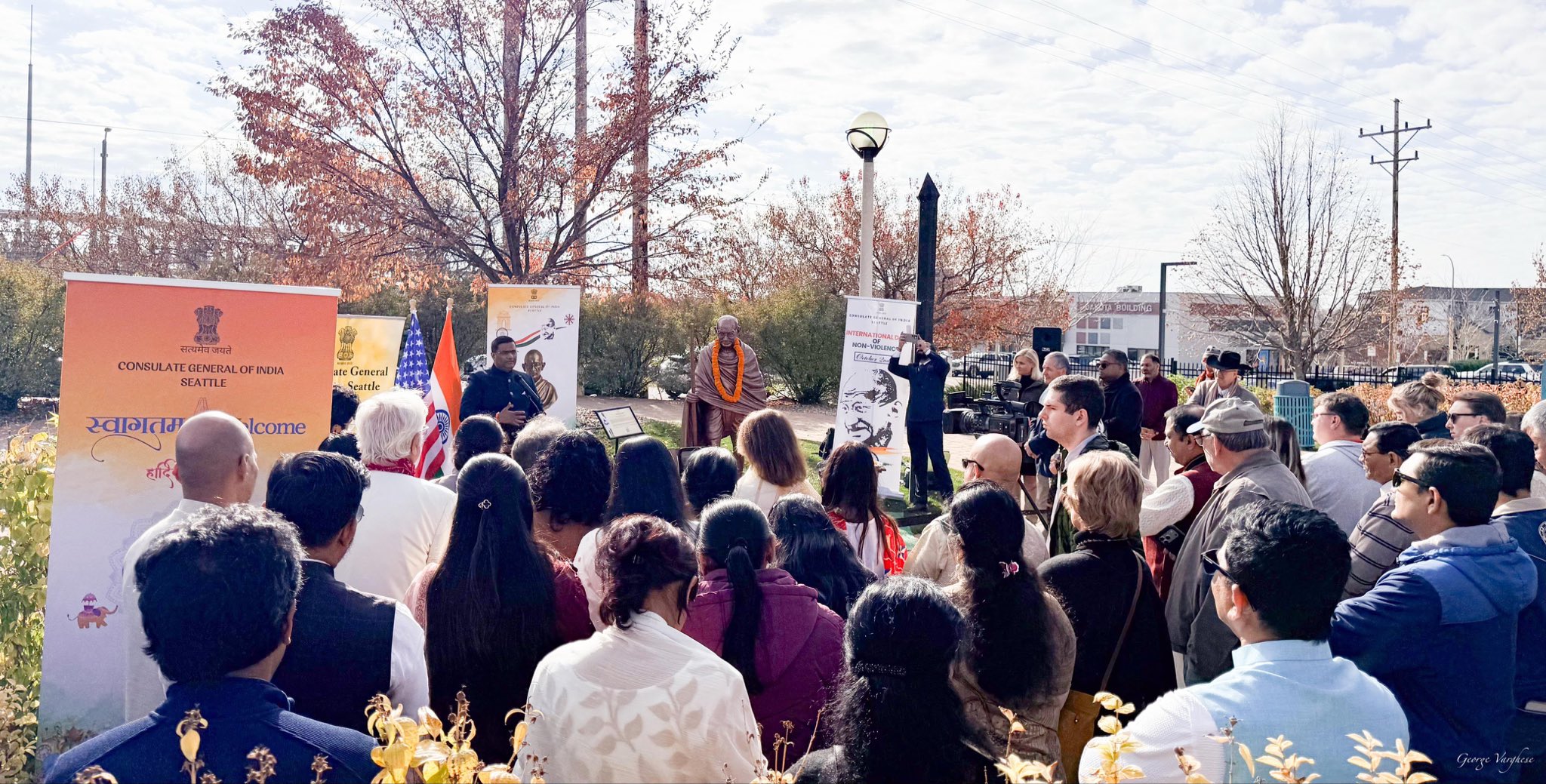 “Mahatma debuts at Peace Park”: North Dakota unveils first-ever life-size Mahatma Gandhi&hellip;