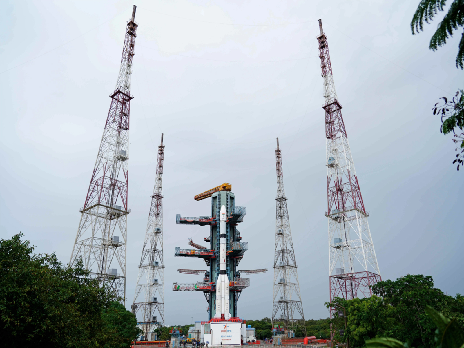 Visuals of GSLV-F18 on SDSC launch pad (Photo/ISRO) Visuals of GSLV-F18 on SDSC launch pad (Photo/ISRO)