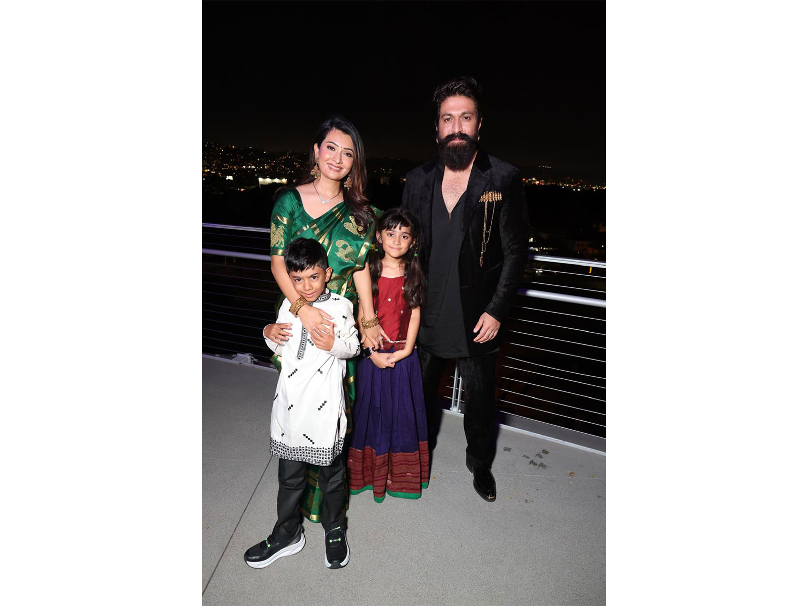 Yash, Radhika Pandit with kids (Photo/Film's team)